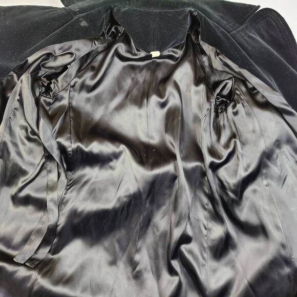 Vintage Surrey Classics Velvet Coat 12 Black Long Opera Steampunk Glam Goth - Picture 7 of 7
